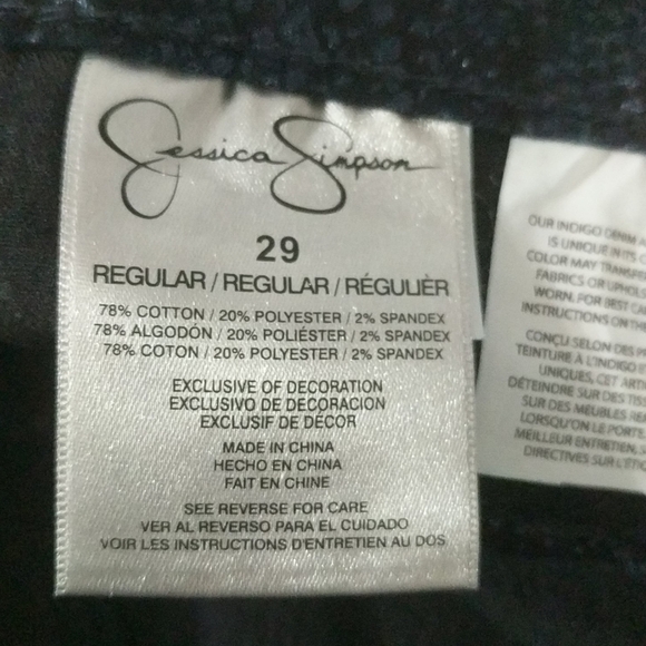 JESSICA Simpson Kiss Me Jegging Blue Snake Print - Size 29 - 30" Inseam - Picture 5 of 9